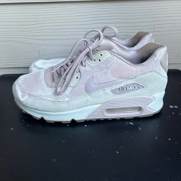 Nike Women's Air Max 90 Velvet Particle Rose Shoes Sneakers Size 10 - Picture 6 of 13